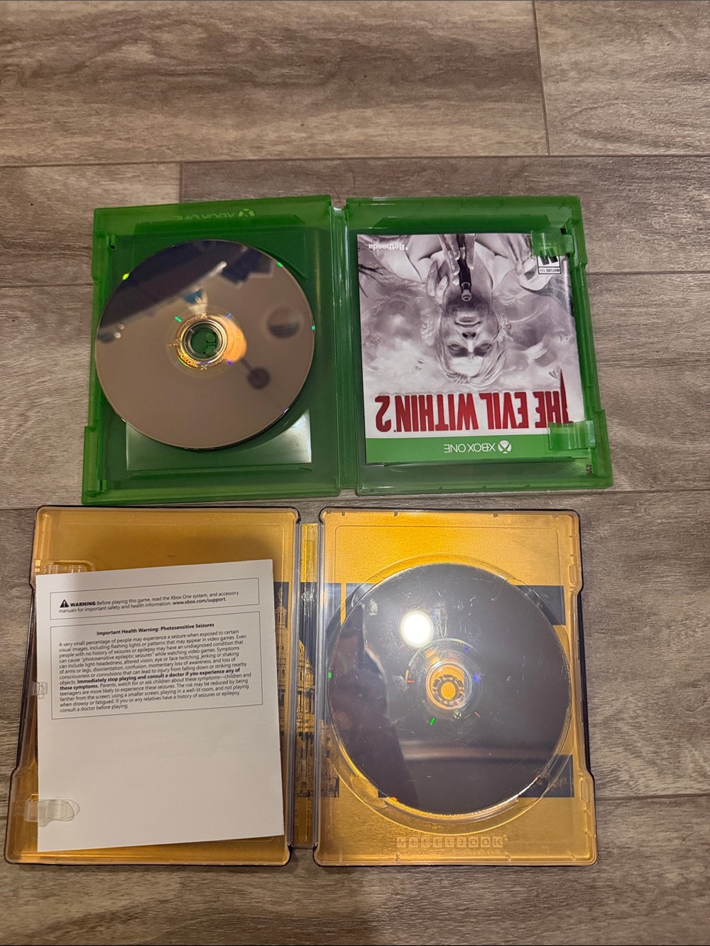 Tom Clancy- the division 2  & The Evil Within 2 – Xbox One Green Case - Picture 6 of 6